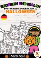 Vista previa - Hojas de trabajo - Rechen-Mal-Blätter - Subtraktion ZR 10 (Halloween) Sumas y restas Matemáticas Alemán - Portada