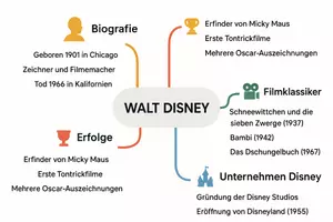 Vorschau - Arbeitsblätter - AB mit Fragen zum Thema "Walt Disney" + Lösungsblatt + Mindmap + Infografik - Seite 2