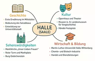 Vorschau - Arbeitsblätter - Arbeitsblätter zum Thema "Halle (Saale)" + Lösung & MP3 + Mindmap + Infografik - Seite 2