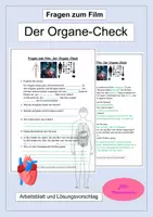Vorschau - Arbeitsblätter - Fragen zum Film - Der Organe-Check - Deckblatt
