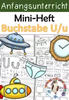 Vorschau - Arbeitsblätter - Buchstabe U u - Miniheft - Faltheft - Buchstabeneinführung - Deckblatt