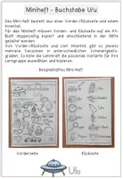 Vorschau - Arbeitsblätter - Buchstabe U u - Miniheft - Faltheft - Buchstabeneinführung - Seite 1