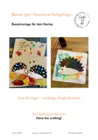 Vorschau - Mal- und Bastelvorlagen - Kunterbunte Igel! Malvorlage für den Herbst! - Deckblatt