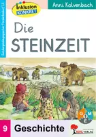 Vorschau - Arbeitsblätter - Die Steinzeit – Sonderpädagogisches Fördermaterial | Inklusion, drei Niveaustufen, Mammut, Eiszeit, Jungsteinzeit, Werkzeuge | Geschichte Förderschule Grundschule Sek I Klasse 3-10 Lösungen - Deckblatt