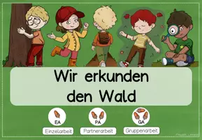 Vorschau - Stationenlernen - Waldausflug: Kartei und Forscherheft (Sachunterricht Ausflug Grundschule Wald) - Seite 2