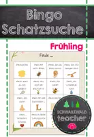 Vorschau - Spiele - Schatzsuche Frühling - Bingo / Ausflug / Wandertag / Naturspiel - Deckblatt
