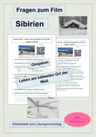 Vorschau - Arbeitsblätter - Fragen zum Film - Sibirien - Oimjakon - Asien: Leben extrem am kältesten Ort der Welt - Deckblatt