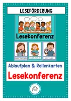 Vorschau - Arbeitsblätter - Lesekonferenz. Reziprokes Lesen. Ablaufplan und Tafelmaterial. Leseförderung - Deckblatt