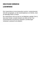 Vorschau - Arbeitsblätter - Lesekonferenz. Reziprokes Lesen. Ablaufplan und Tafelmaterial. Leseförderung - Seite 1