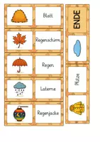 Vorschau - Spiele - Lese Domino Herbst - Wörter lesen (auch in Silbenschrift) - Seite 3