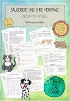 Vorschau - Arbeitsblätter - Säugetiere und ihre Merkmale - Deckblatt