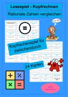 Vorschau - Spiele - Lesespiel rationale Zahlen vergleichen - Kopfrechnen - Deckblatt