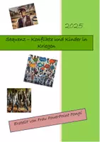 Vorschau - Stundenentwürfe - Konflikte und Kinder in Kriegen Geheft (+ Lösungen und PPP) - Deckblatt