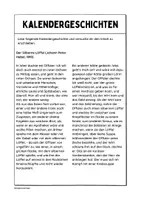 Vorschau - Arbeitsblätter - Eine Kalendergeschichte erarbeiten - Seite 1
