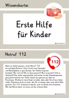 Vorschau - Präsentationen/Tafelbilder - Wissenskartei-Erste Hilfe für Kinder-Allgemeinwissen - Seite 1