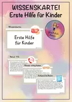 Vorschau - Präsentationen/Tafelbilder - Wissenskartei-Erste Hilfe für Kinder-Allgemeinwissen - Deckblatt