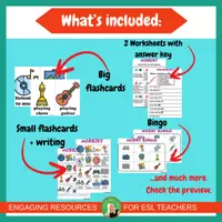 Vista previa - Decoración del aula - Hobby vocabulary, grammar and games pack |ESL | verb LIKE - página 2