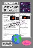 Vorschau - Arbeitsblätter - Fragen zum Film - Planeten und Raumfahrt WAS IST WAS - Deckblatt