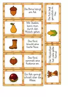 Vorschau - Spiele - Lese Domino Herbst - Sätze lesen (auch in Silbenschrift) - Seite 2