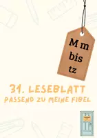 Vorschau - Arbeitsblätter - 31. Leseblatt tz passend zu MEINE FIBEL (Cornelsen) - Deckblatt