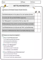 Vorschau - Arbeitsblätter - Mittelhochdeutsch Arbeitsblätter mit Fragen + Lösungen Deutsch DaZ AB - Seite 2