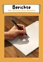 Vorschau - Arbeitsblätter - Den Schluss eines Berichts schreiben - Deckblatt