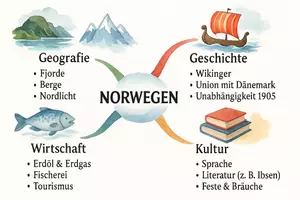 Vorschau - Arbeitsblätter - Arbeitsblätter zum Thema "Norwegen" + Lösung & MP3 + Mindmap + Infografik - Seite 2