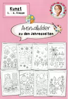 Vorschau - Arbeitsblätter - Ausmalbilder Jahreszeiten | Kunst Freebie Klasse 1-4 - Deckblatt