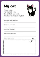 Vista previa - Hojas de trabajo - (Reading comprehension) 1st, 2nd grade - página 1