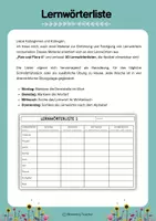 Vorschau - Arbeitsblätter - LERNWÖRTER: 30 Lernwörterlisten - 4. Klasse (Flex und Flora 4) - Seite 1