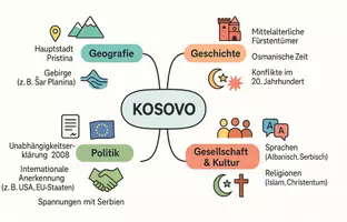 Vorschau - Arbeitsblätter - Arbeitsblätter "Kosovo" + Lösung & MP3 + Mindmap + Infografik - Seite 2
