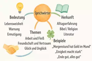 Vorschau - Arbeitsblätter - Arbeitsblätter zum Thema "Sprichwort" + Lösung & MP3 + Mindmap + Infografik - Seite 2