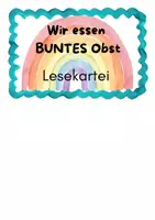 Vorschau - Stationenlernen - Lesekartei buntes Obst - Seite 1