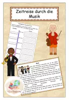 Vorschau - Stationenlernen - Zeitreise durch die Musikepochen und Stile - Deckblatt
