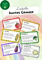 Vorschau - Stationenlernen - Lesekartei buntes Gemüse - Deckblatt