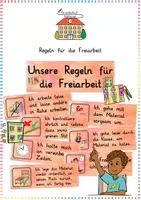 Vorschau - Poster - Freiarbeit & Stationenlernen: Regeln als Aushang (Classroom Management) - Kl. 2/3 - Deckblatt