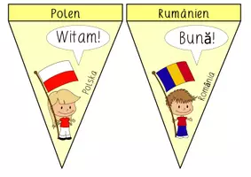 Vorschau - Anderer Materialtyp - DaZ / Schulstart: Willkommenswimpel (Klassenzimmer-Deko / Wimpelkette) - Seite 3