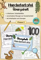 Vorschau - Arbeitsblätter - Hundertertafel - Übungsheft/ Stationenlernen (Klasse 2) #50mal50byextraklasse - Deckblatt
