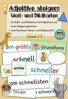 Vorschau - Merkblätter - Adjektive steigern - Wortkarten/ Bildkarten (Klasse 2-3) #schulstartbyextraklasse - Deckblatt