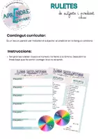 Vista previa - Refuerzo / NEE / Materiales de apoyo - RULETES DE SUBJECTE I PREDICAT - Portada