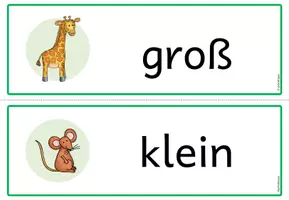 Vorschau - Merkblätter - Gegenteile bei Adjektiven - Wortkarten/ Bildkarten (Klasse 2-3) - Seite 3