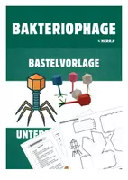 Vorschau - Arbeitsblätter - Bastelvorlage Bakteriophage - Deckblatt