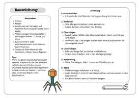 Vorschau - Arbeitsblätter - Bastelvorlage Bakteriophage - Seite 1