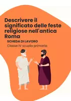 anteprima - Schede informative - Descrivere il significato delle feste religiose nell'antica Roma - Pagina di copertina