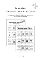Vorschau - Arbeitsblätter - Herbstwörter: der bestimmte Artikel - der die oder das? - Seite 3
