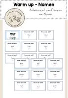 Vorschau - Spiele - Warm up - Nomen (Wortarten-Spiel) - Deckblatt