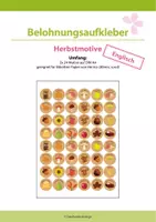 Vorschau - Anderer Materialtyp - Materialpaket: Belohnungsaufkleber (Englisch)– Herbst & Halloween - Seite 1