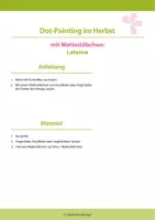 Vorschau - Mal- und Bastelvorlagen - Dot-Painting im Herbst mit Wattestäbchen: Laterne - Seite 1