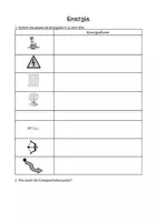 Vorschau - Arbeitsblätter - Energieformen und Energieerhaltungssatz - Deckblatt