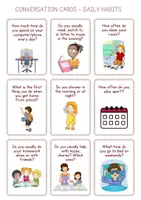 anteprima - Flashcard - CONVERSATION CARDS - DAILY HABITS | SCHEDE DI CONVERSAZIONE - ABITUDINI QUOTIDIANE - Pagina 3
